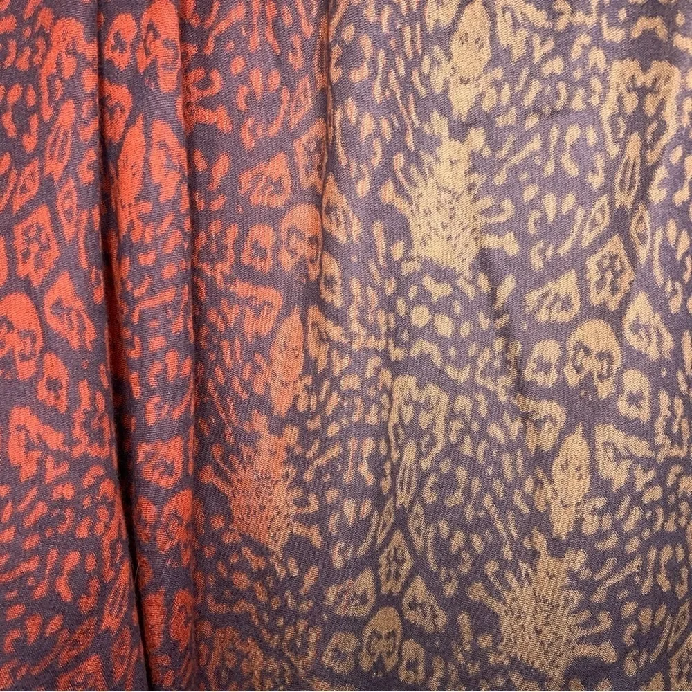 Charlie Paige Scarf Multicolored Leopard Print Red Orange Golden Beige Boho